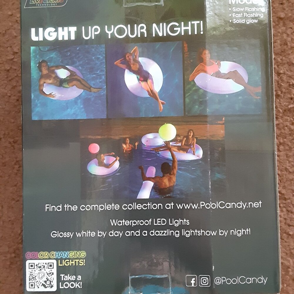 Pool Candy‎ Illuminated Large Color Changing LED Pool Float Tube 40"